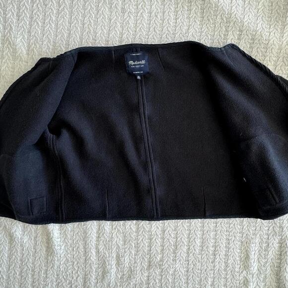 Madewell Scuba Black Cropped Jacket - Size XS - Picture 4 of 8